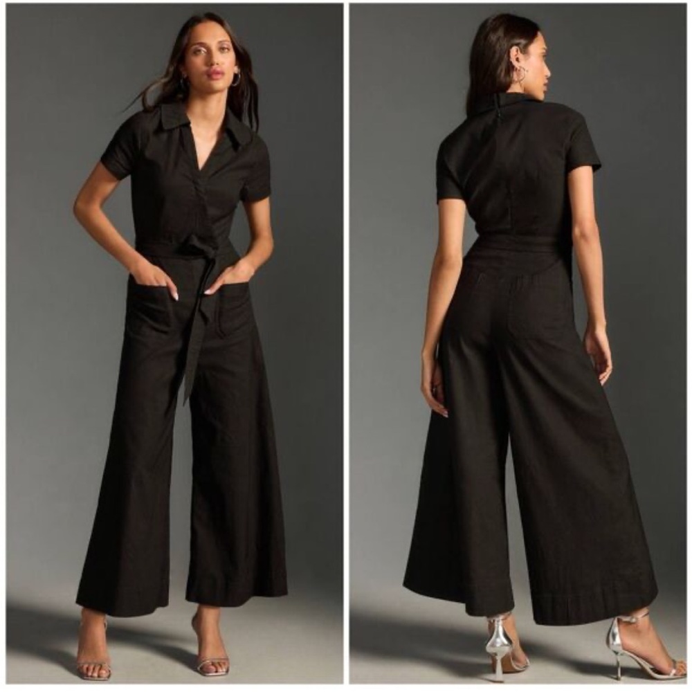 Anthropologie Maeve Collette Wrap Jumpsuit